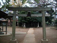 小板橋の時平神社の鳥居の写真